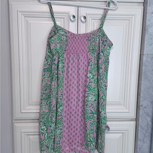 Lilly Pulitzer Floral Pink and Green Sundress